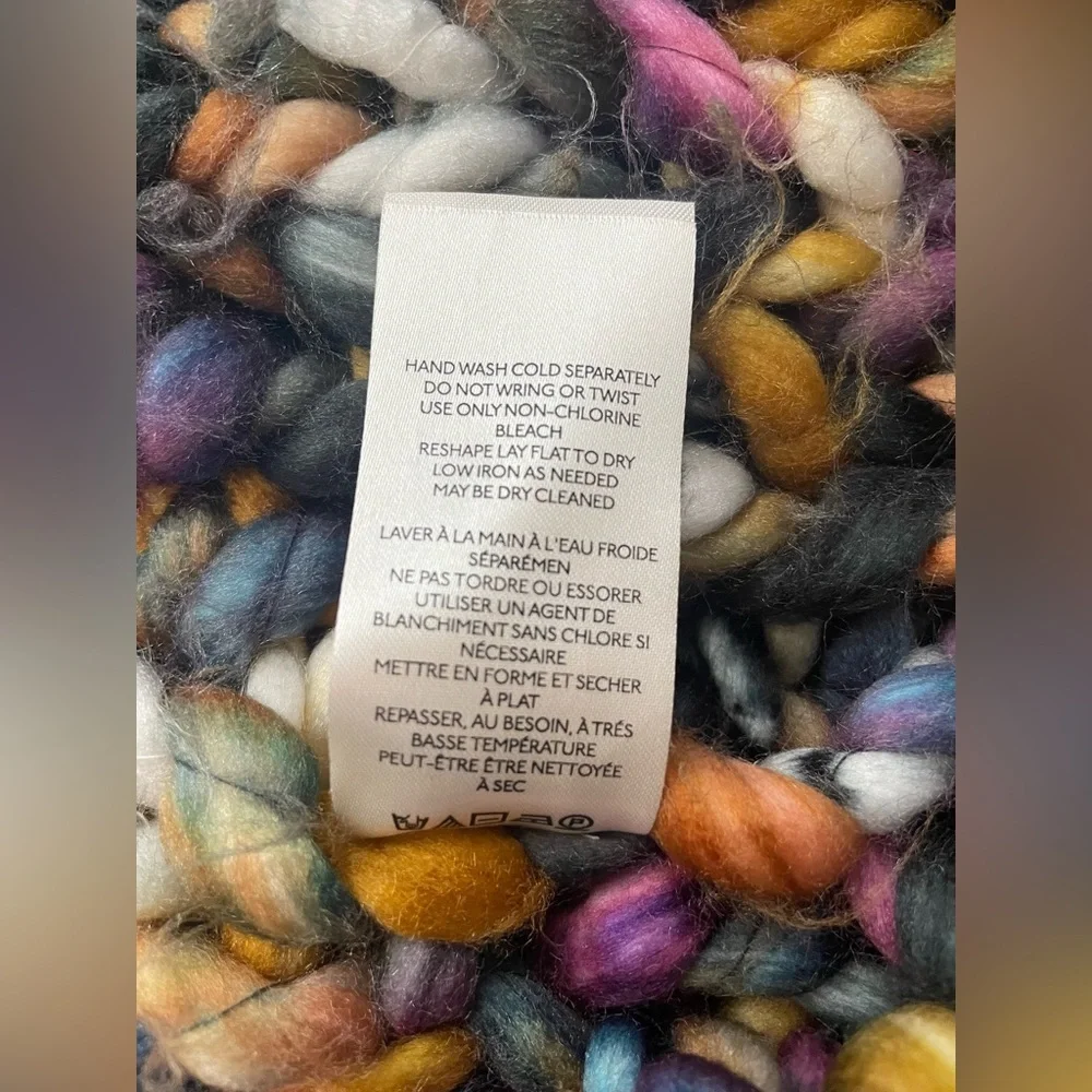 Free People Twilight Chunky Multi Colored Knit Heavyweight Vest Size XL - Picture 12 of 15